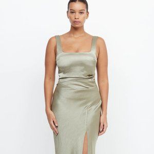 Bec & Bridge The Dreamer Square Neck Dress in Sage